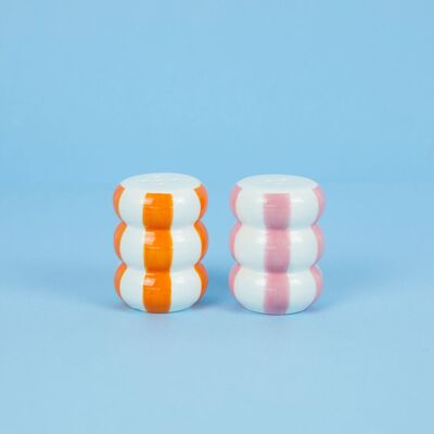 Floats salt & pepper set orange/pink
