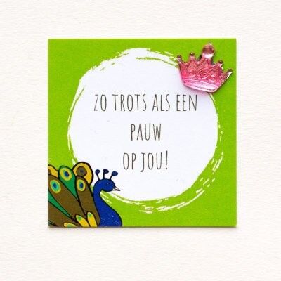 grafica kaartje pauw