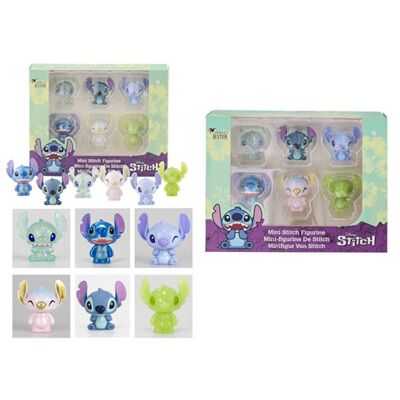 Display Box 6 Assorted Stitch Figurines 14 x 18 x 4 cm
