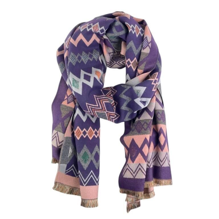 Comoda sciarpa di lana con bellissimi design e colori per le donne