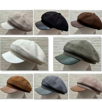 Unisex Wool Cap with Solid Colors, One Size and High Quality