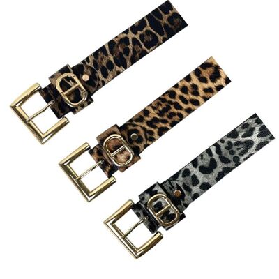Women's Synthetic Belt with Animal Print Design. Sales