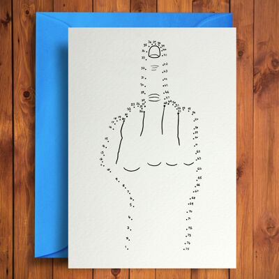Middle Finger dot - Funny Birthday Card