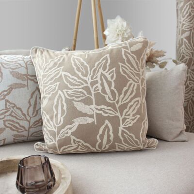 Fodera per cuscino sfoderabile, 40x40cm, fantasia, cotone chambray, Collezione Lodge