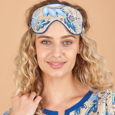 Masque de sommeil en coton Indigo Lotus