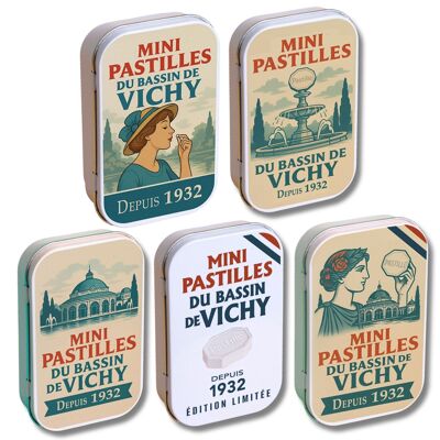 Pack de Coleccionista Retro | 50 cajas | Mini Pastillas de la Cuenca de Vichy | Desde 1932