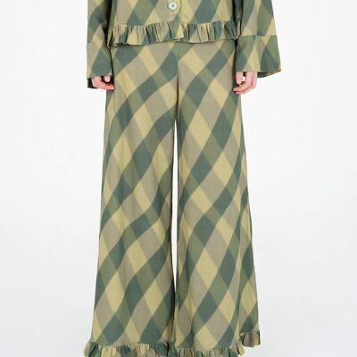 Pantaloni Annapurna Green Rhombus