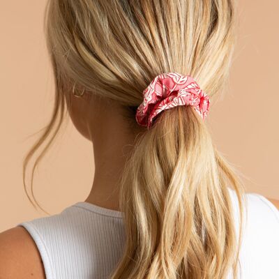 Peony Paisley Floral Cotton Hair Scrunchies
