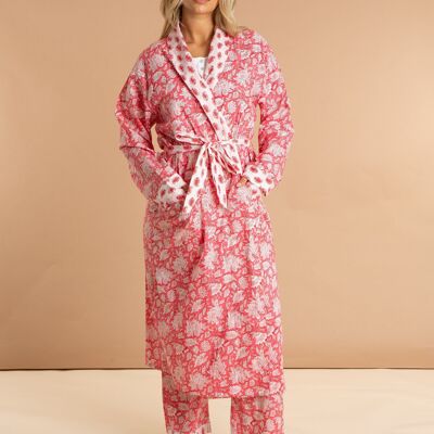 Peony Paisley Women's Cotton Robe