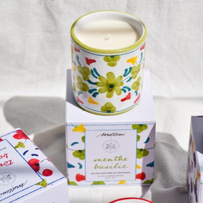 Candela profumata alla menta e basilico - La Belle Mèche x Molleni