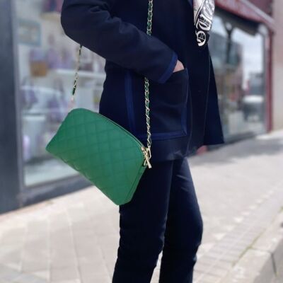 Italian Leather Bag with Long Chain Handle Promotion