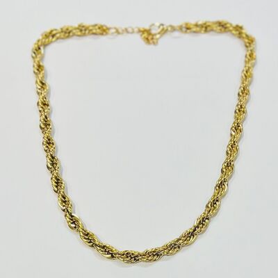 Collier acier inoxydable maillons torsades elegants
