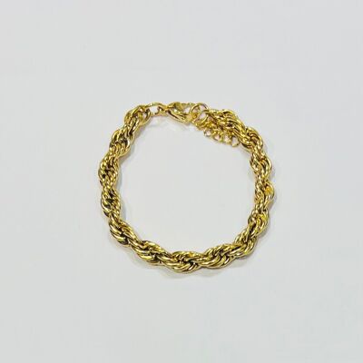 Elegante bracciale in acciaio inossidabile a maglie intrecciate