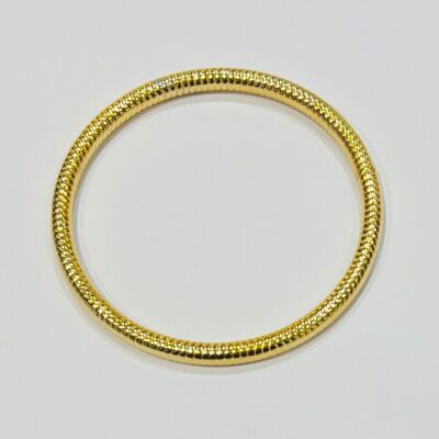 Eleganter Edelstahlring mit Rillenstruktur