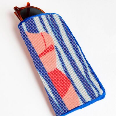 Estuche para gafas de sol con bordado marinero