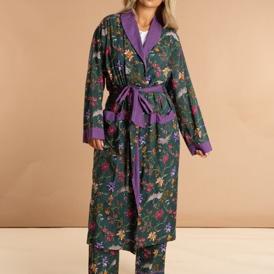 Lavender Fields Women's Floral Cotton Robe