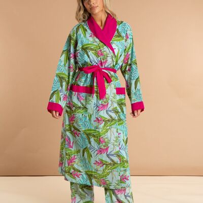 Bali Women's Floral Cotton Robe