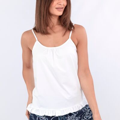 Isla Frilled Aqua Cami