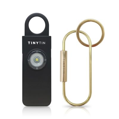 TinyTin - Black Caviar - Personal Safety Alarm - 130 dB Alarm - Fashion accessories