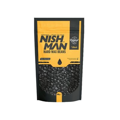 Nishman Hard Wax Beans (Granul Depilatory Wax Without Stripless) - Black