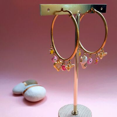 Creole charms with Rose charms