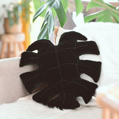 Cojín De Hojas Y Plantas Monstera Deliciosa