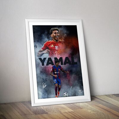 Lamine Yamal Nasraoui Ebana football poster - Football poster