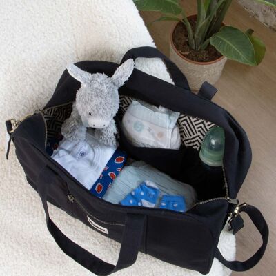 Basile Black Diaper Bag
