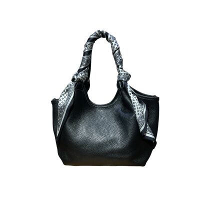 OLGA BAG MEDIUM GRAINED LEATHER SCARF