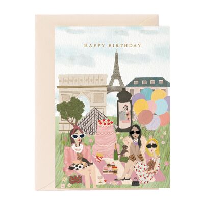 Biglietto d'auguri di buon compleanno a Parigi