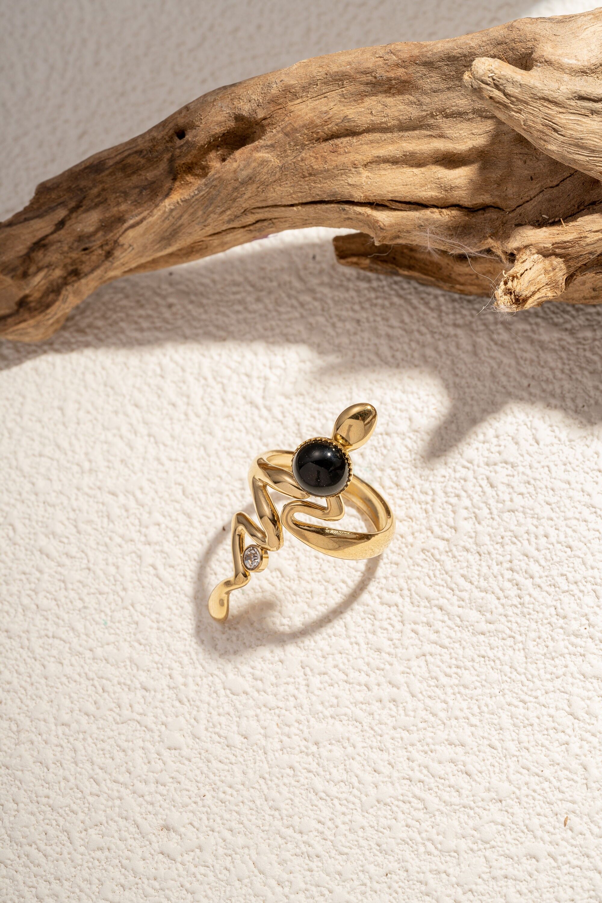 Anillo de serpiente ajustable de acero inoxidable