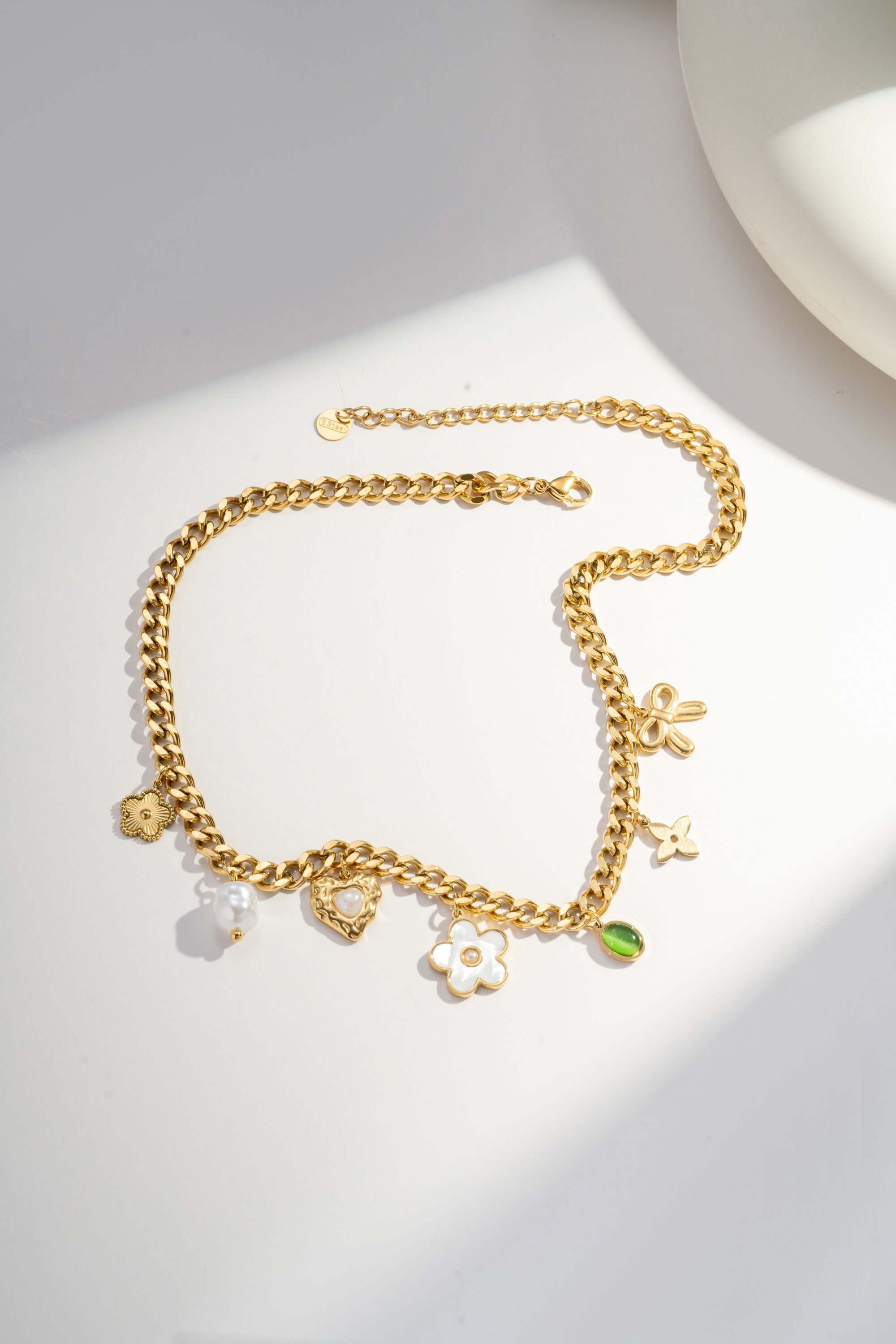 Collar de acero inoxidable Gold Summer Charm