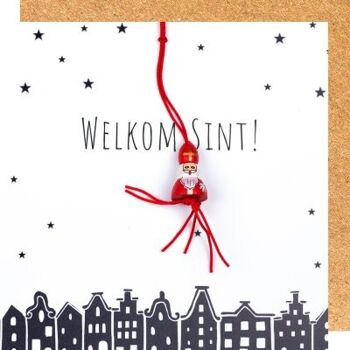 Wenskaart Sinterklaas welkom Sint 1