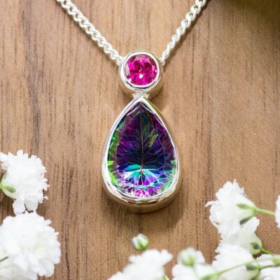 Collier Topaze Aurores Boréales