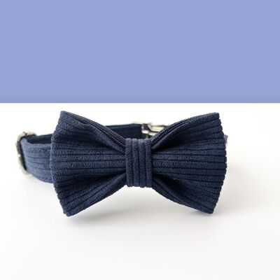 Navy Blue Corduroy Bow Tie