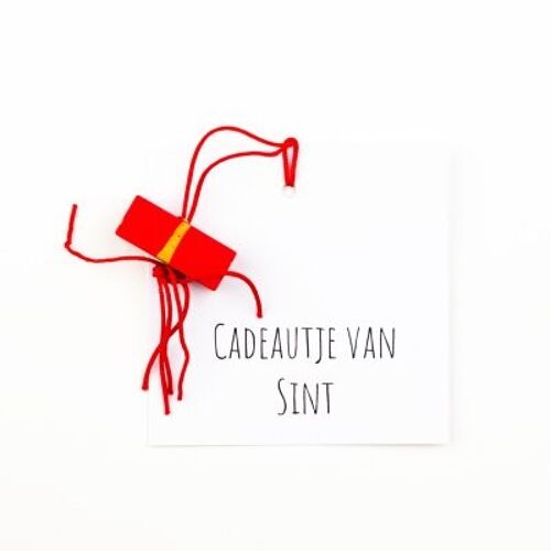 Klein kaartje Cadeautje van Sint