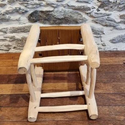 Moroccan Handmade Wooden Stool – Camel Seat | Decorative & Functional (40 x 30 x 30 cm)