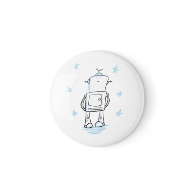 Robot Feliz – Insignia o Imán de Robot Lindo (38 mm o 58 mm)