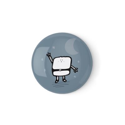 Esqueleto – Insignia o imán Kawaii Nocturno (38 mm o 58 mm)