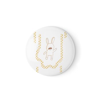 Bouncing Bunny – Distintivo o magnete a forma di coniglietto divertente (38 mm o 58 mm)
