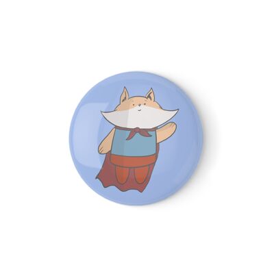 Insignia o imán de Super Zorro – Animal Héroe (38 mm o 58 mm)