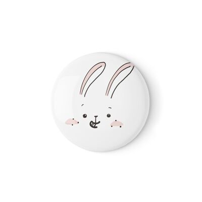 Coniglietto felice – Simpatico distintivo o magnete pasquale (38 mm o 58 mm)