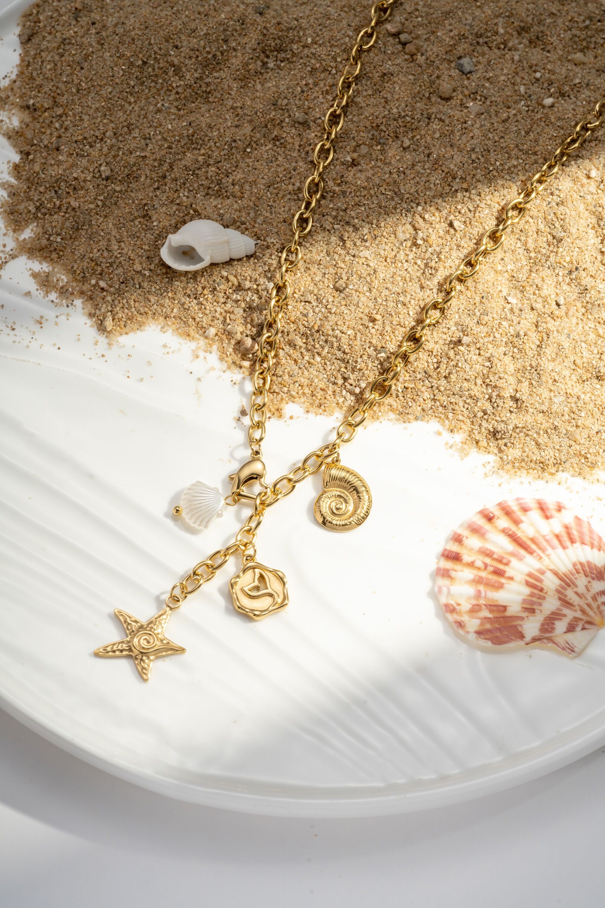 Stainless Steel Marine Treasure Necklace
