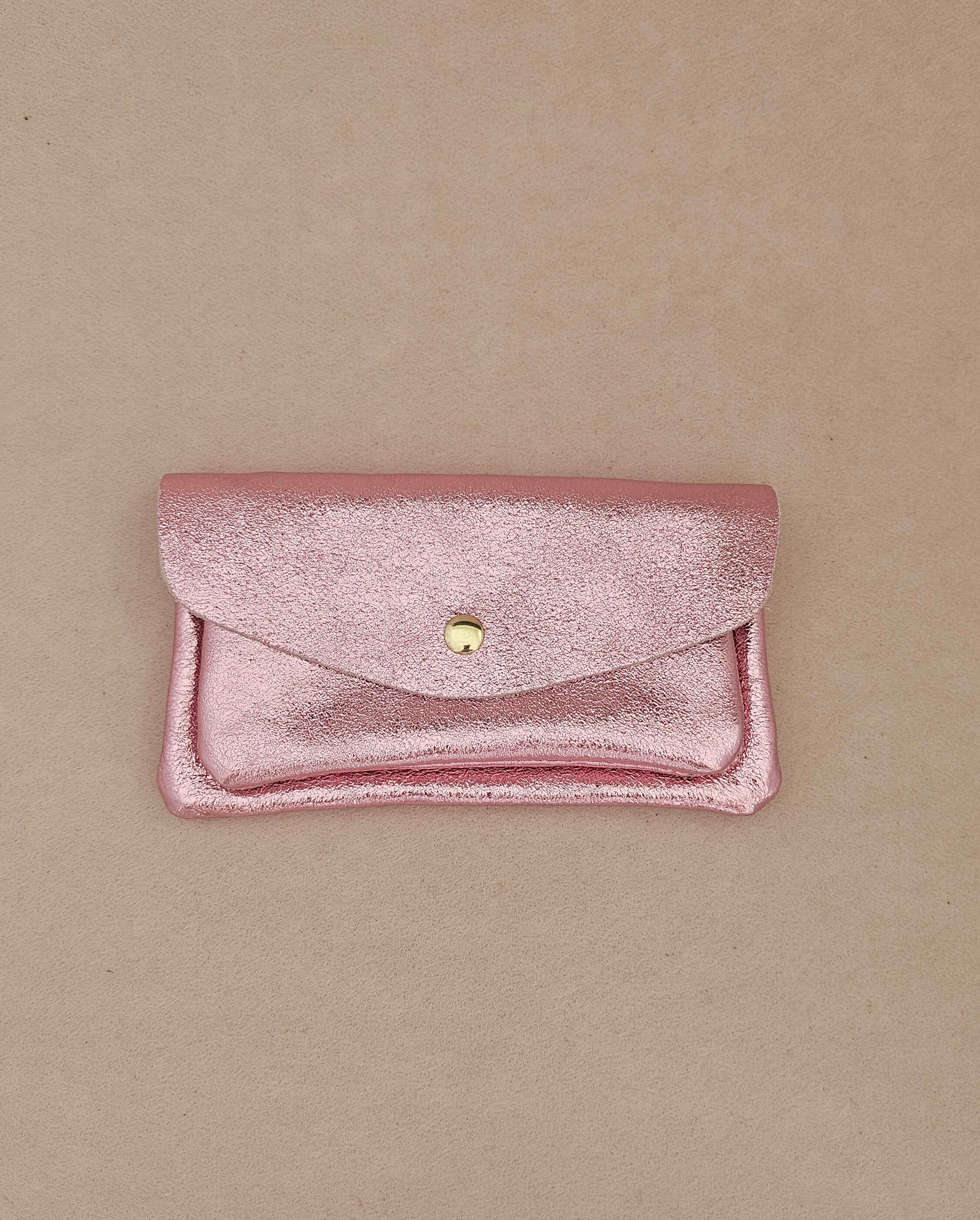 2-pocket leather pouch - Kangaroo