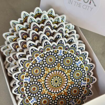 SET of 6 Ceramic COASTERS - MOUSSA