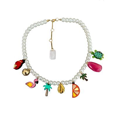 COLLAR DE PERLAS CHARMS MIAMI