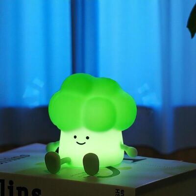 Broccoli Silicone Tap Night Light – Sleep Companion Lamp