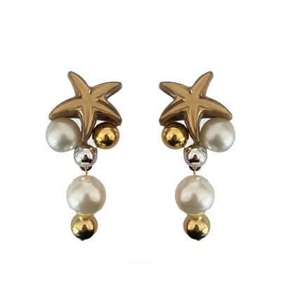 PENDIENTES PALM BEACH SILVER LARGE