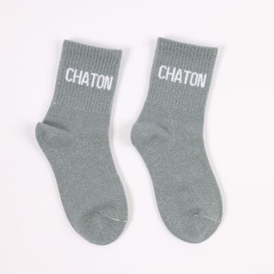 30-35 KITTEN Sequin Socks