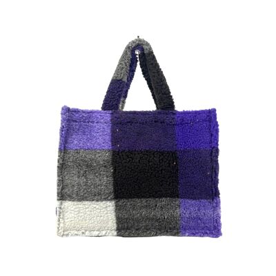 Velvet Shopper Bag with Handles and Large Capacity